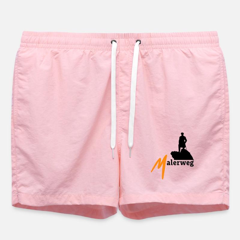 Malerweg, Elbe, Grès, Suisse saxonne - Short de bain - rose