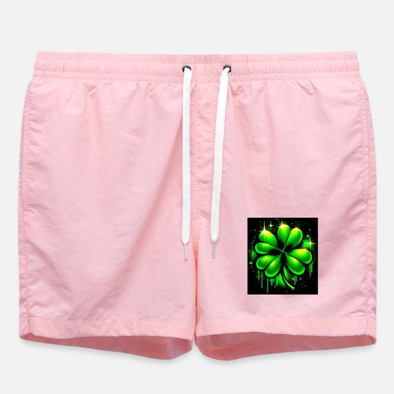 Four-leaf clover - Swim Trunks - pink
