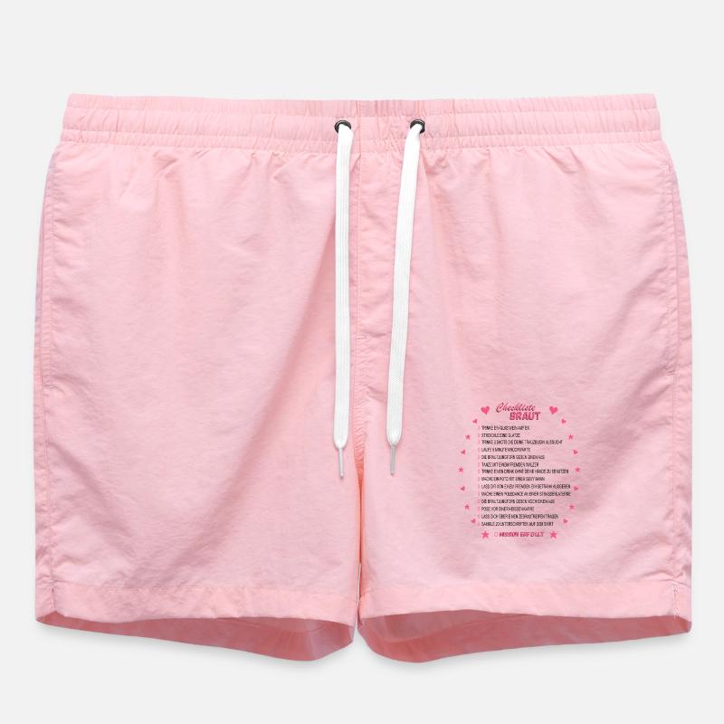 Braut Checkliste Pink - Badeshorts - Pink