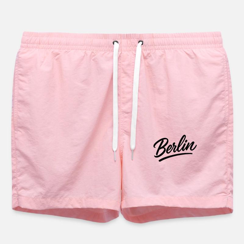 Berlin lettering in script style - Swim Trunks - pink