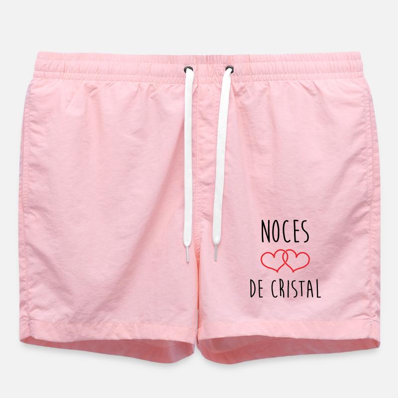 Crystal Wedding 15 Jahre Ehe - Badeshorts - Pink