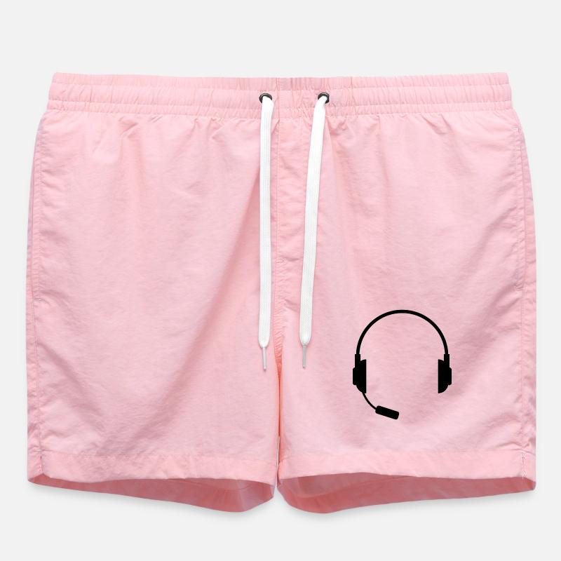 Headset mit Mikrofon - Badeshorts - Pink