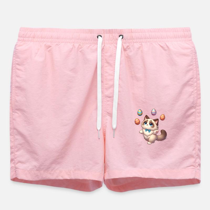 Ragdoll Cat Jongleur de Pâques - Short de bain - rose