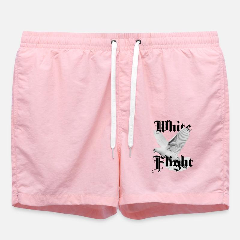 Vol blanc - Short de bain - rose