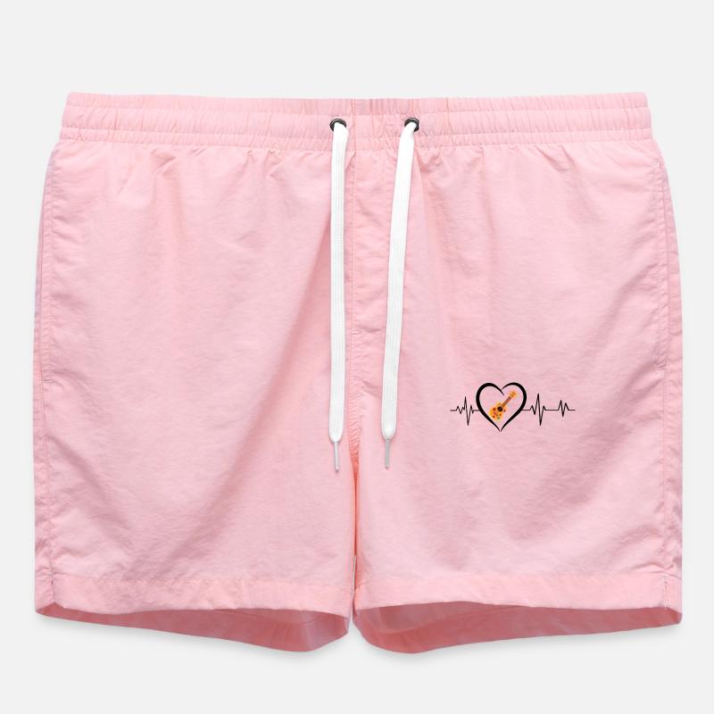 battement de cœur ukulélé - Short de bain - rose