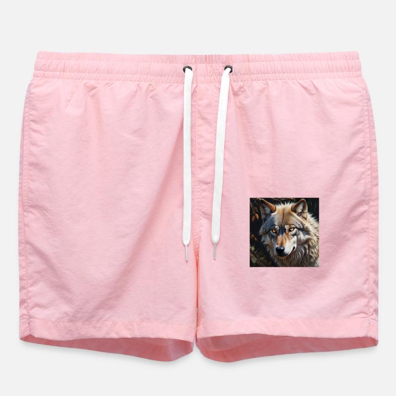 Wolf - Swim Trunks - pink