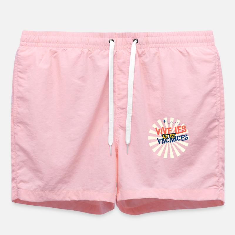 VIVE LES VACANCES. VACANCES.BONNES VACANCES. - Short de bain - rose