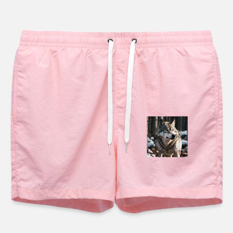 Wolf - Swim Trunks - pink