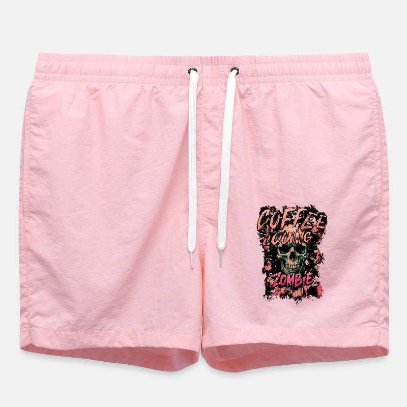 Zombie aimant le café - Short de bain - rose