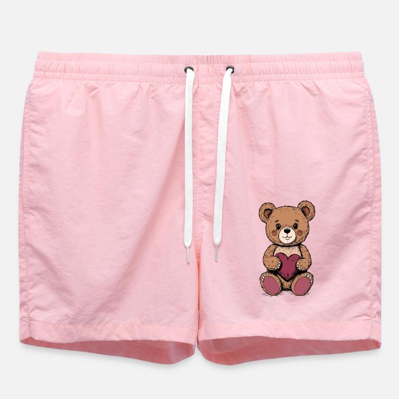 Ours de la Saint-Valentin - Short de bain - rose