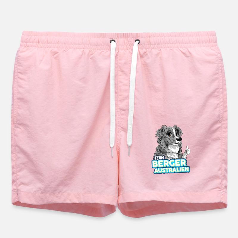 TEAM Berger Australien - Bleu Merle - Short de bain - rose