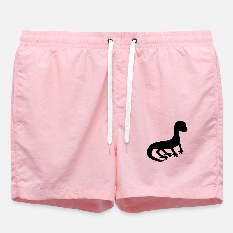 silhouette ombre lézard gecko serpent - Short de bain - rose