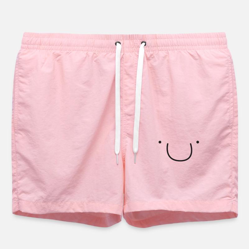 Visage souriant mignon - Short de bain - rose