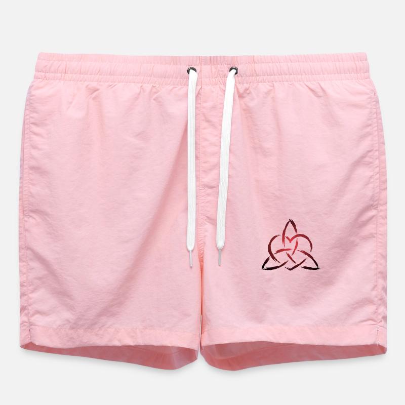 Symbole de noeud coeur celtique Triquetra - Short de bain - rose