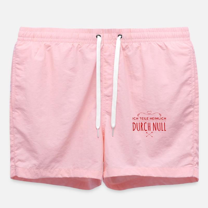 ich teile heimlich durch Null - Badeshorts - Pink