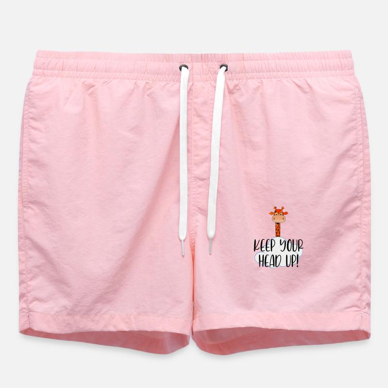 Keep your head up! - Swim Trunks - pink