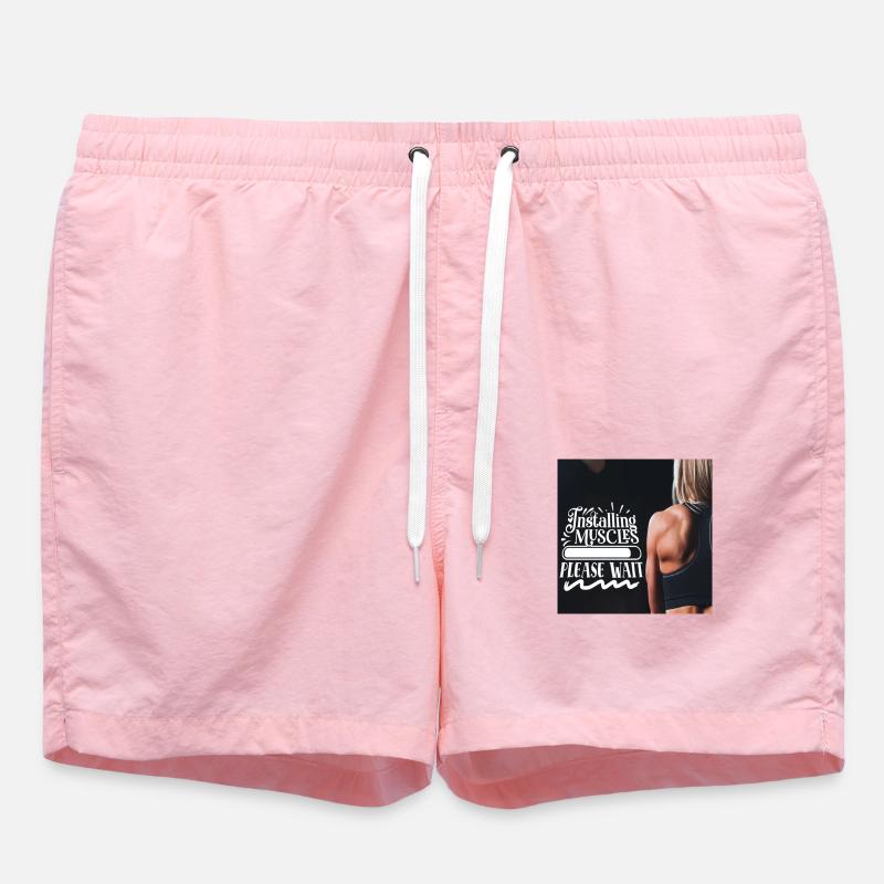 Installing muscles please wait - Swim Trunks - pink