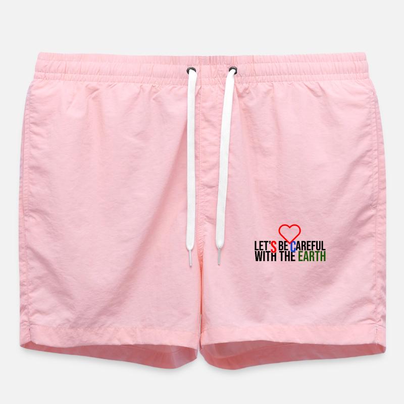 soyons attentif avec la terre - Short de bain - rose