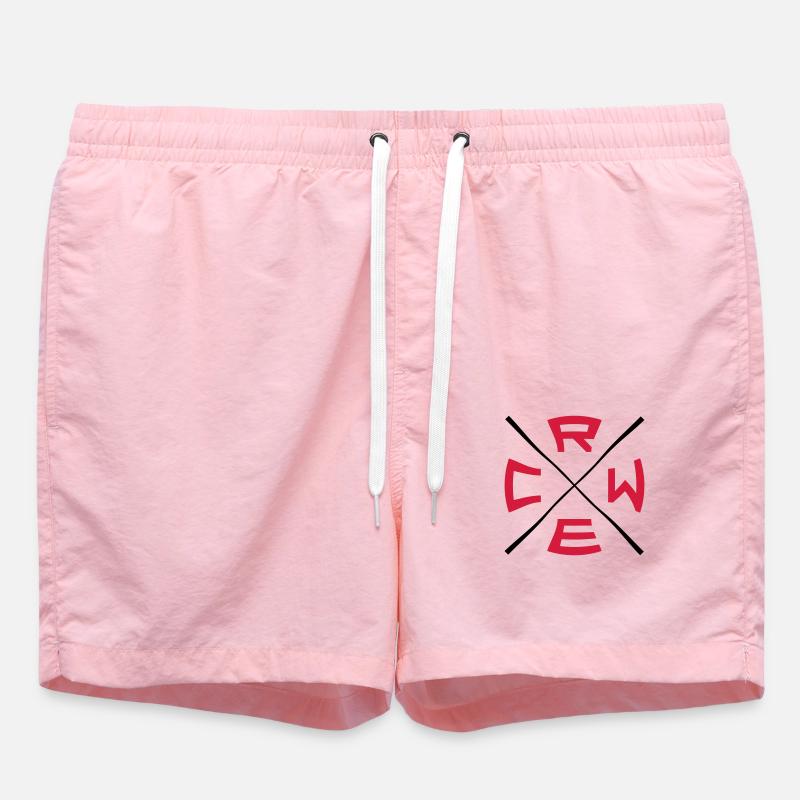 X Crew Logo - Swim Trunks - pink