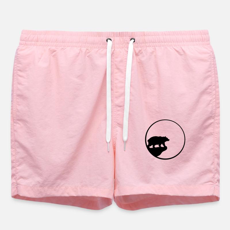 Moon Cliff Bear - Swim Trunks - pink