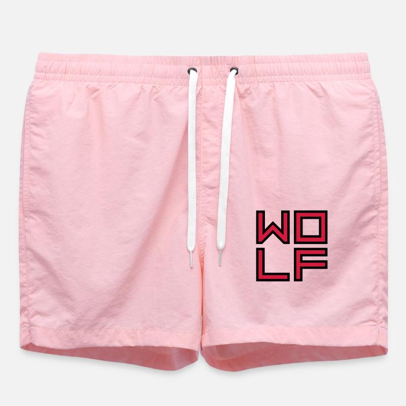 Inner Wolf Logo - Swim Trunks - pink