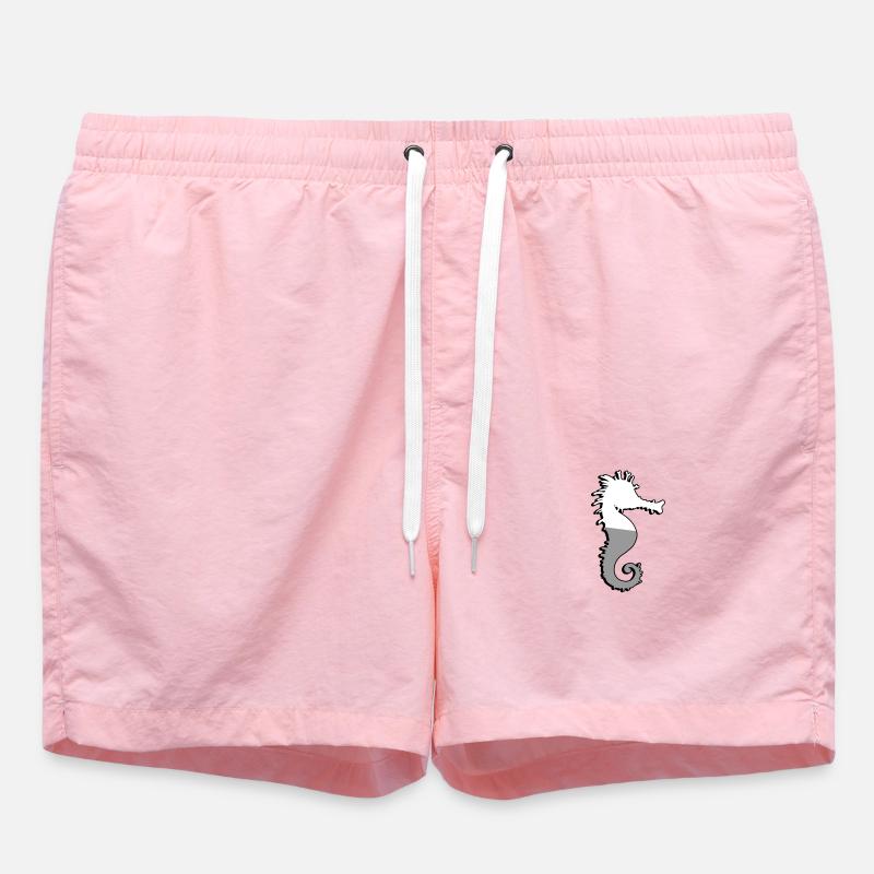 Seepferdchen - Illustration - Badeshorts - Pink