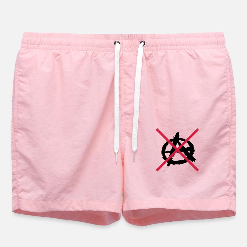 Aucun logo de symbole d'anarchie - Short de bain - rose