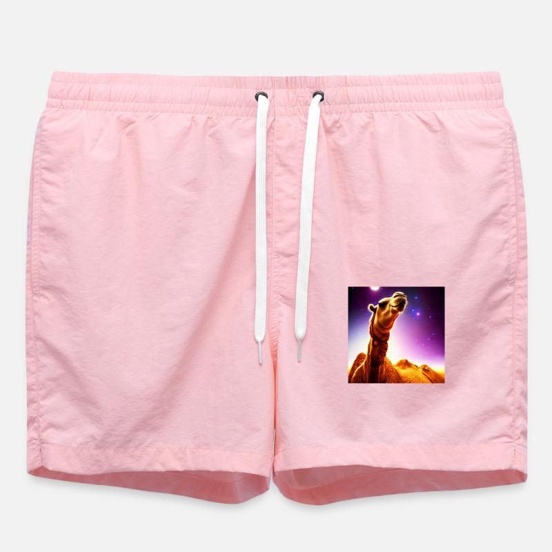 Dromedar Kamel - Wüstenschiff - Badeshorts - Pink