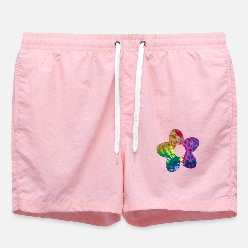 Batik Blume - Badeshorts - Pink