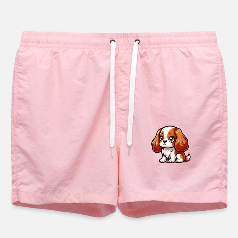 Chibi cavalier king charles - Short de bain - rose