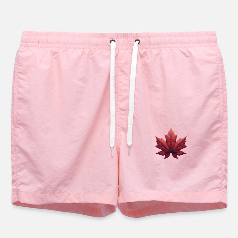 Maple Leaf Maple - Swim Trunks - pink