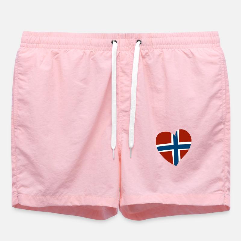 Norway Heart - Swim Trunks - pink