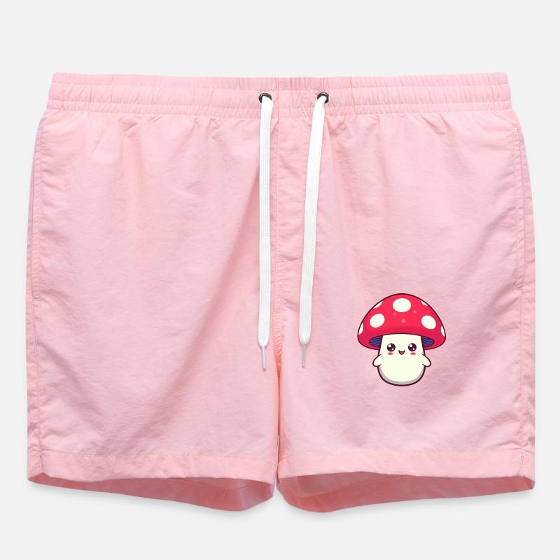 Toadstool Sweet Laugh Mushroom - Swim Trunks - pink