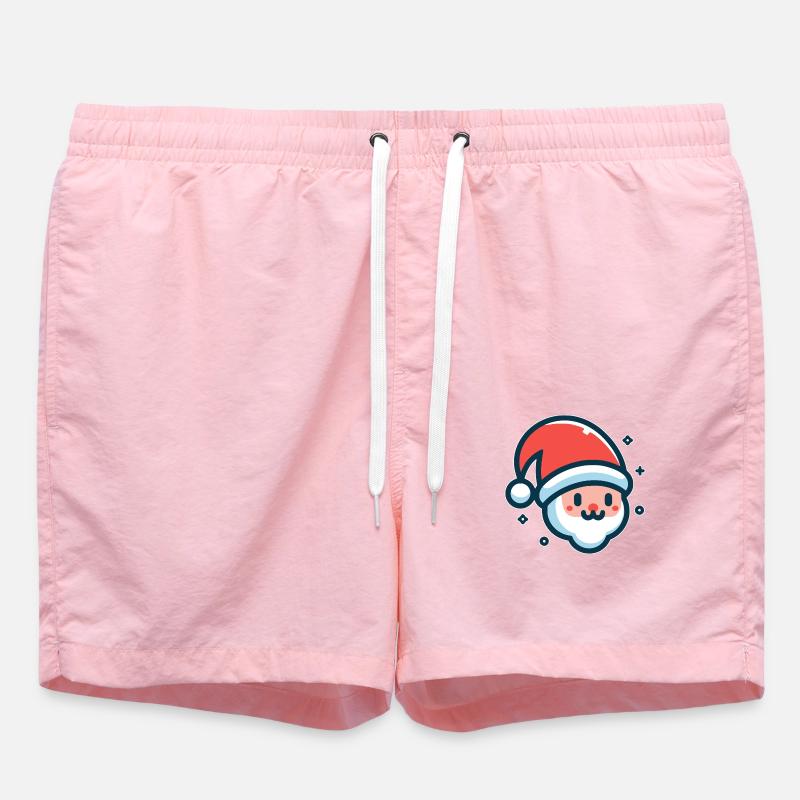 Weihnachtsmann Kopf - Badeshorts - Pink
