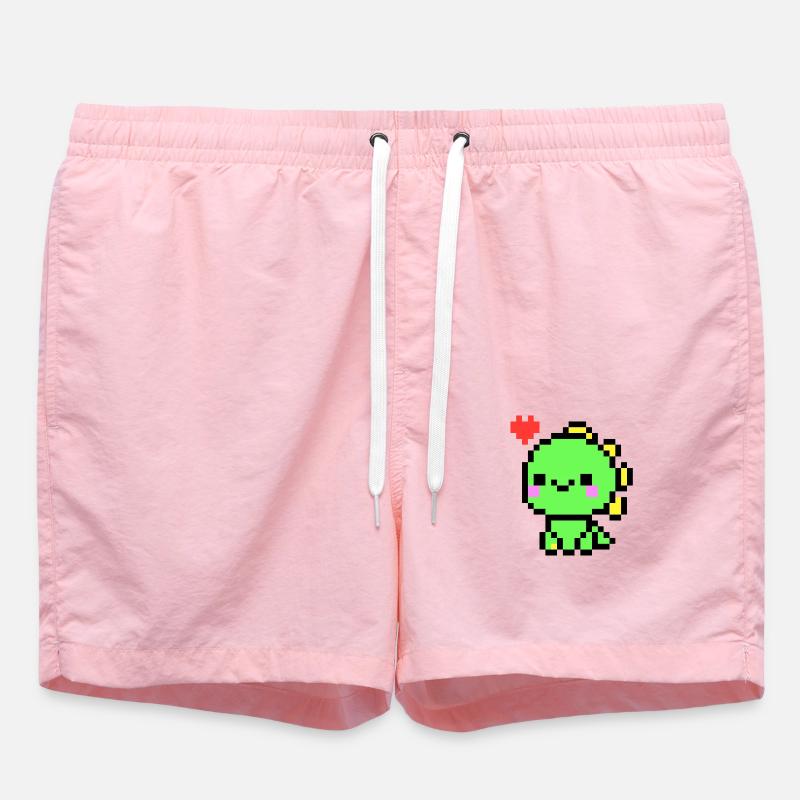 Mignon Dino vert - Short de bain - rose