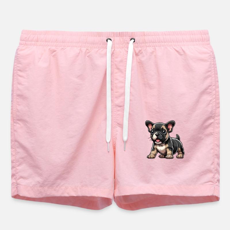Chiot bouledogue français - Short de bain - rose