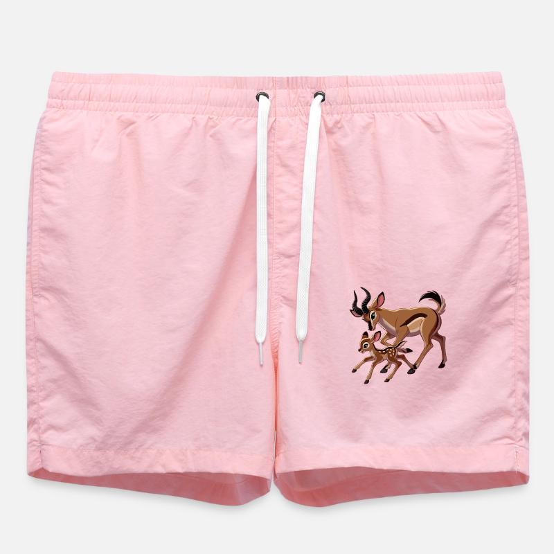Mère antilope avec ses petits - Short de bain - rose