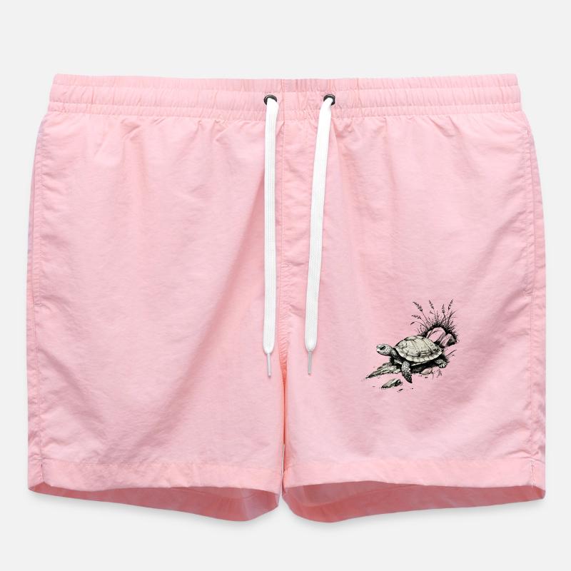 Turtle - Swim Trunks - pink