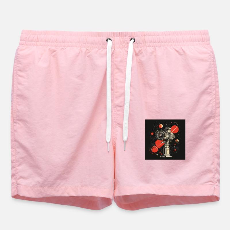 Camera 60s - Badeshorts - Pink