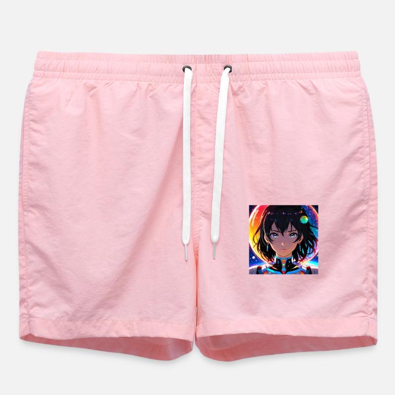 Fantastisches Mädchen im Weltraum - Badeshorts - Pink