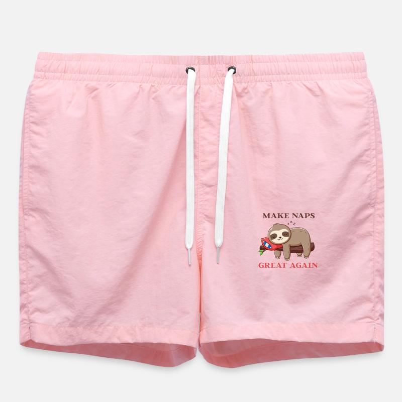 Make Naps Great Again - Swim Trunks - pink