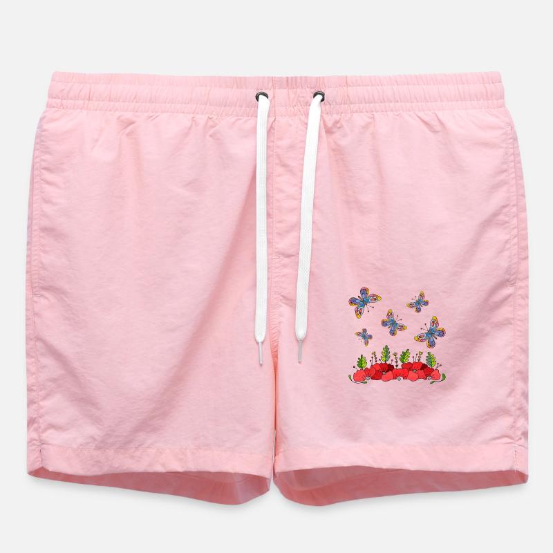 Schmetterlinge - Badeshorts - Pink
