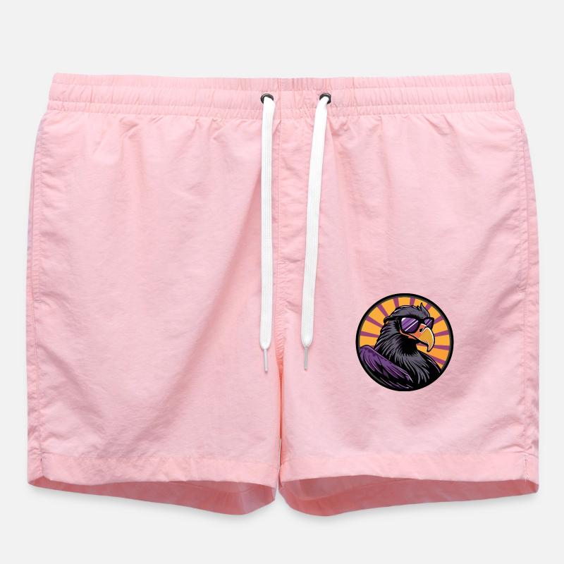 Eagle Harpy Bird Comic - Swim Trunks - pink