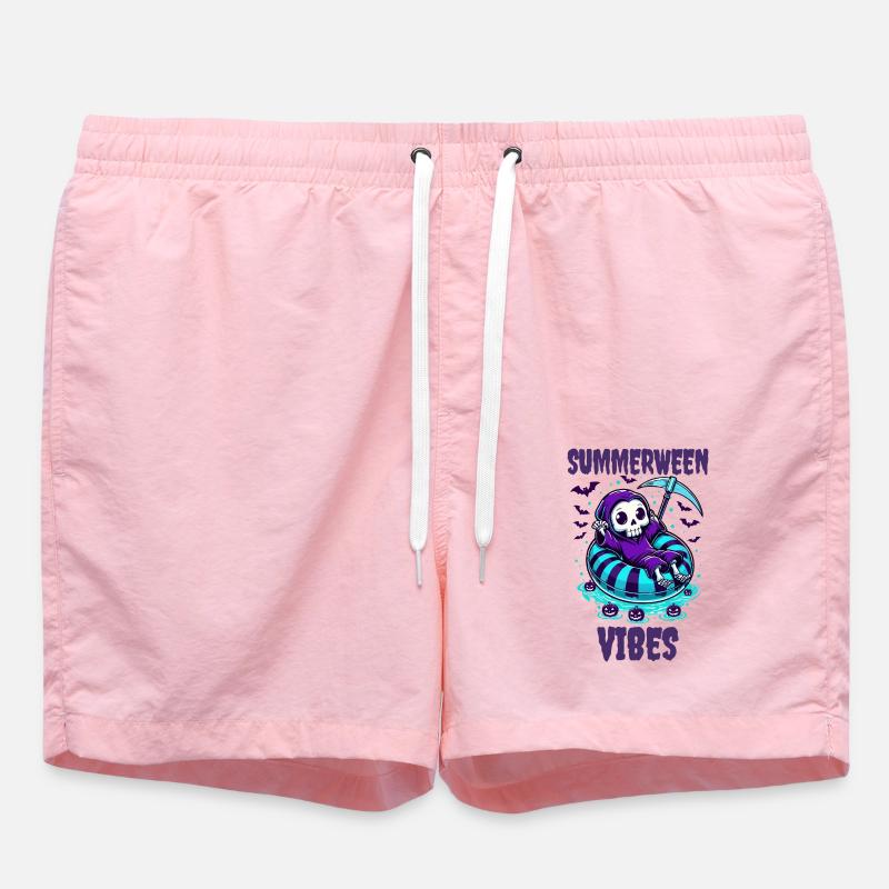 Summerween Vibes mit Sensenmann - Badeshorts - Pink