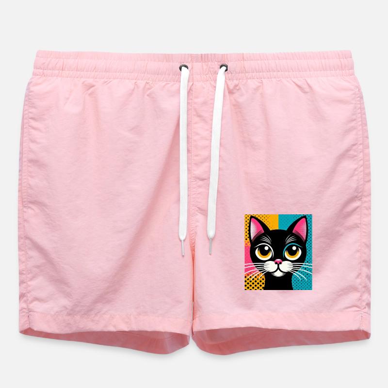 Chat - Short de bain - rose
