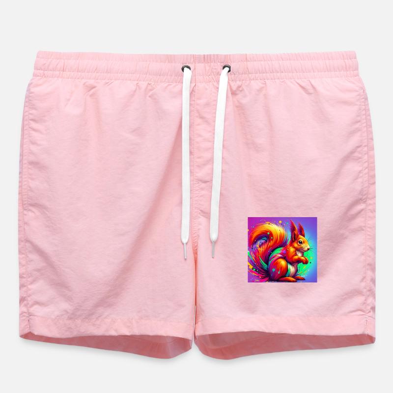 squirrel - Swim Trunks - pink