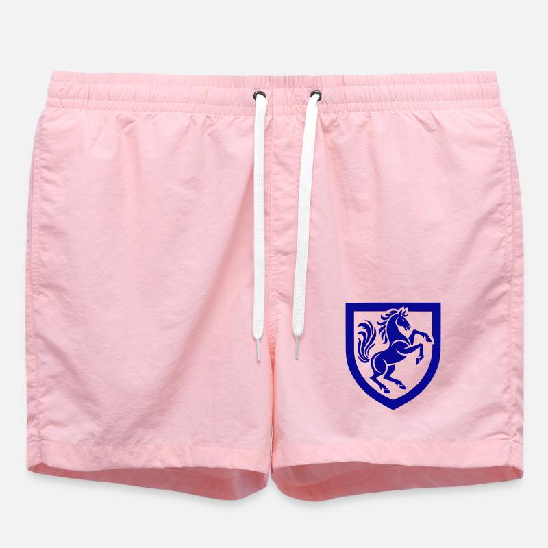 Silhouette de signe de cheval bleu - Short de bain - rose