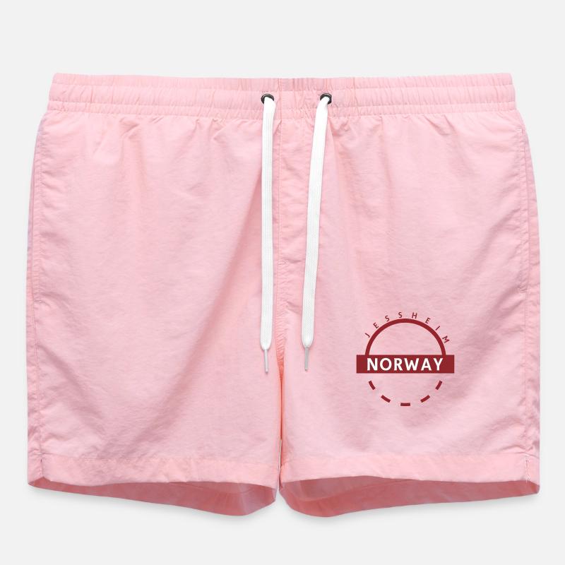 Norway Ring Emblem - Swim Trunks - pink