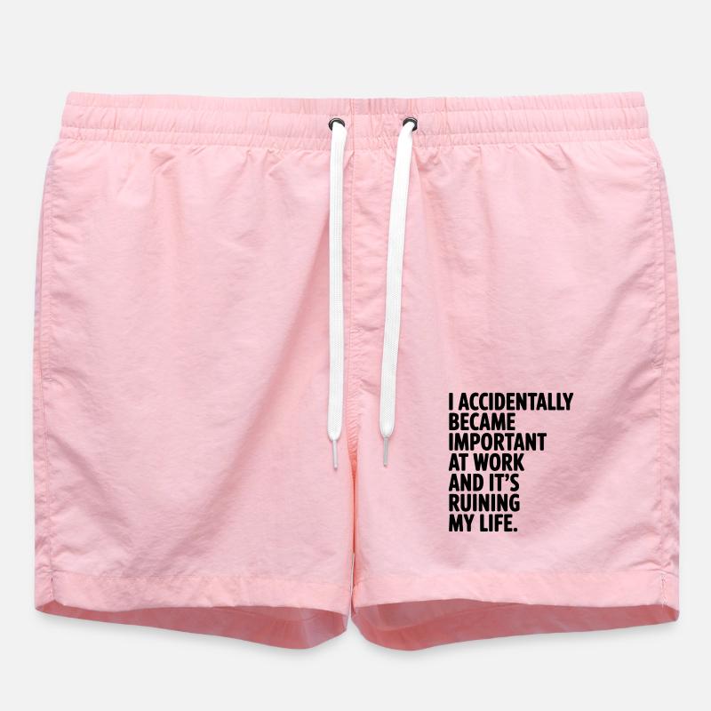 Accidentellement important au travail - Short de bain - rose