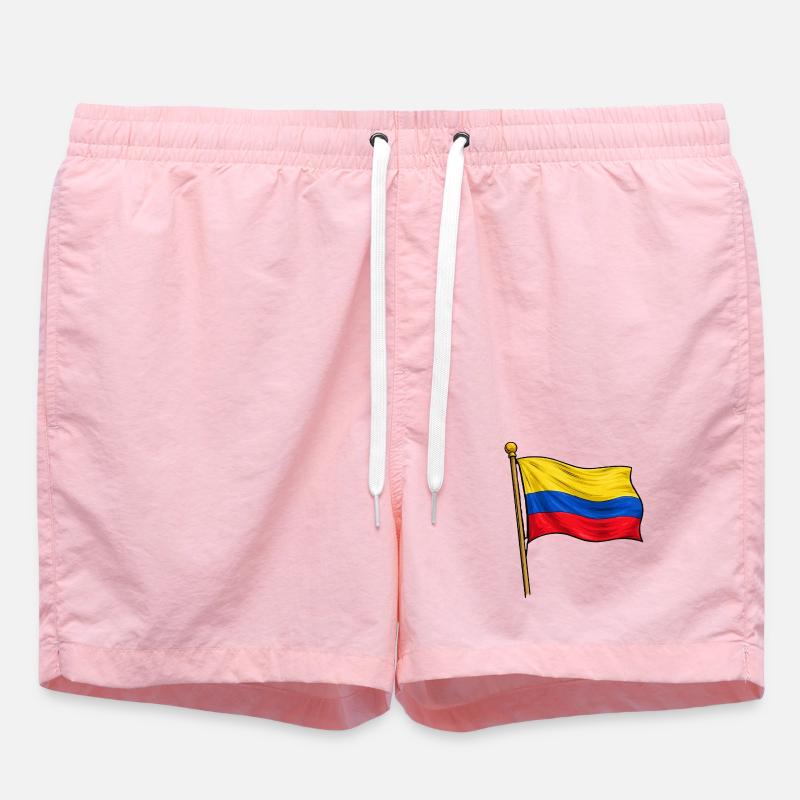 Drapeau de la Colombie - Short de bain - rose